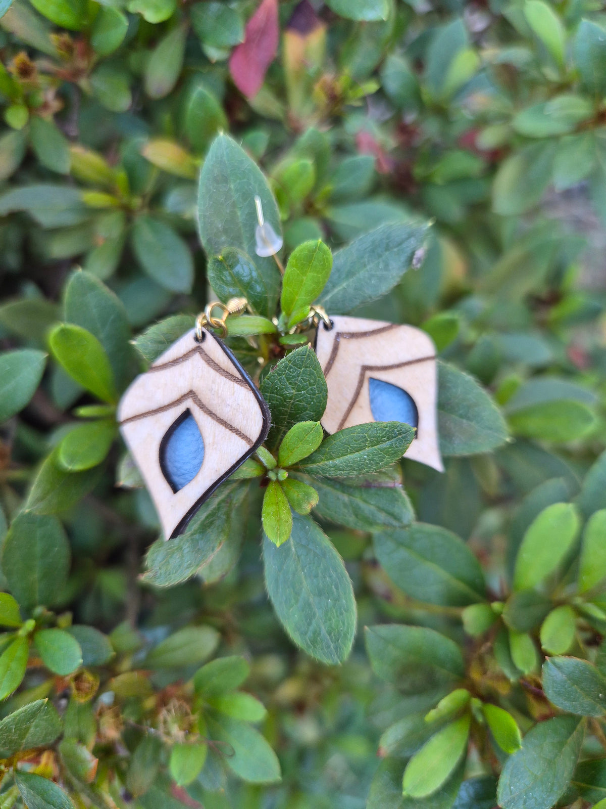 Boucles d'oreilles cuir et bois