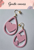 Boucles d'oreilles COEURS colorées