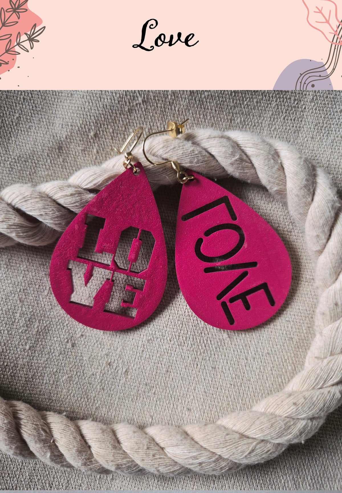 Boucles d'oreilles COEURS colorées