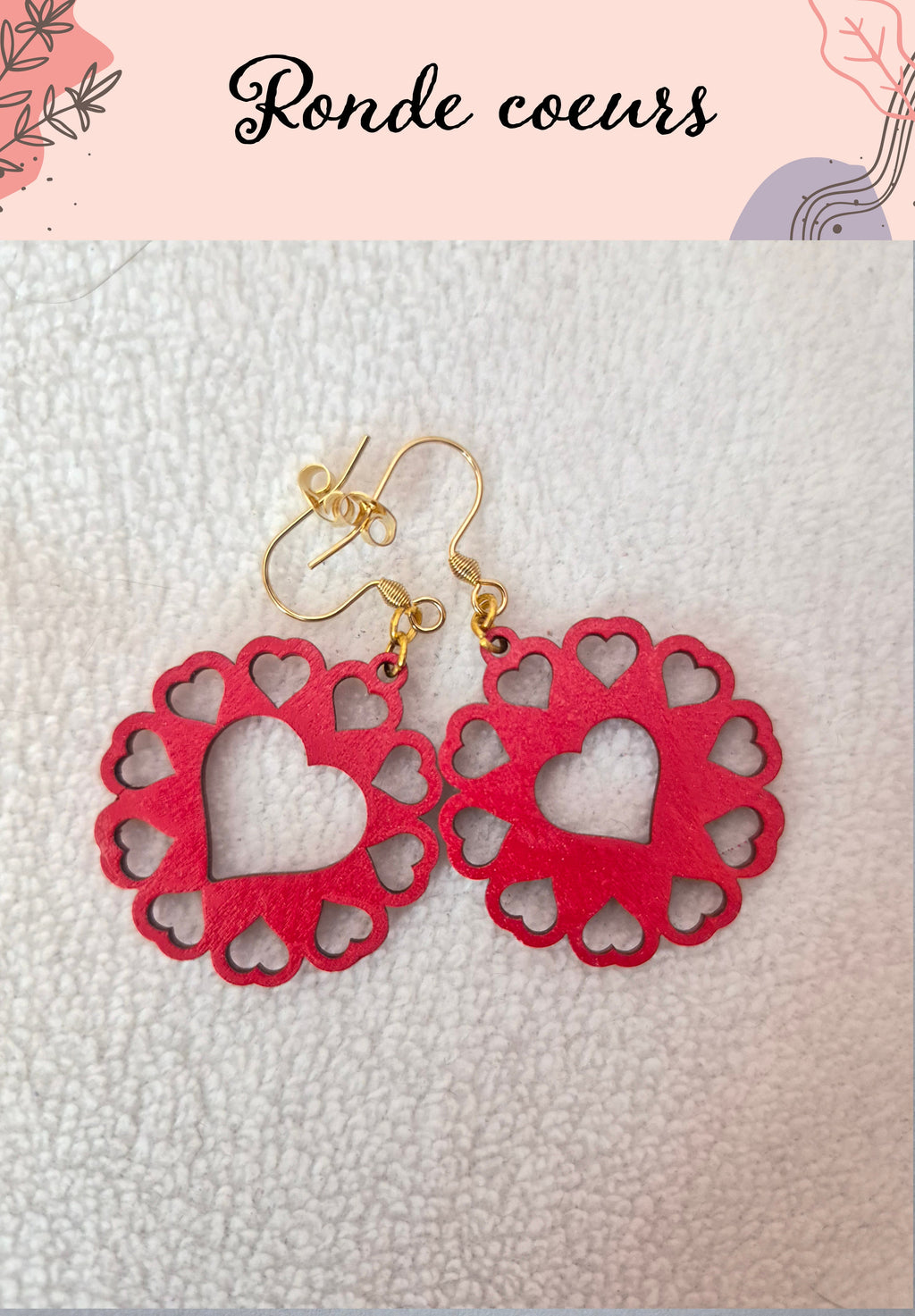Boucles d'oreilles COEURS colorées