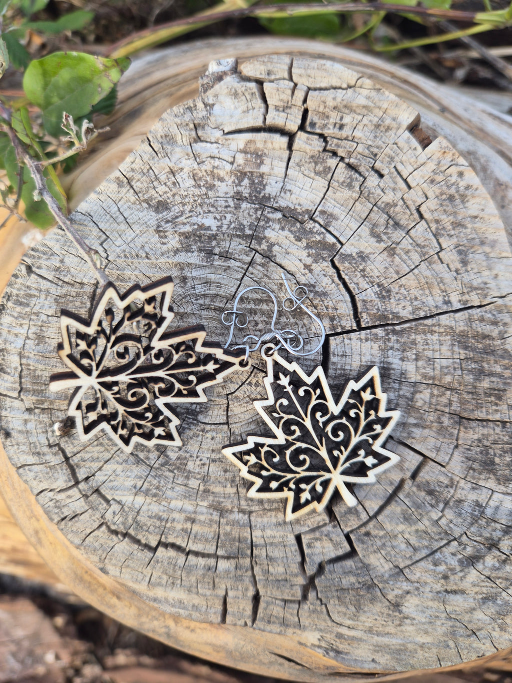 Boucles d'oreilles Feuilles d'Érable